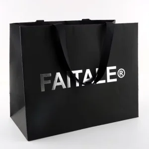 Printed Price Boutique Small Business Good Price Ribbon Handle Manufacturer Shopping Paper Bags for Jewelry Packaging