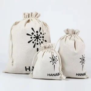 Promotion Storage Custom Logo Printed Gift Canvas Drawstring Eco-friendly Shopping Bag Dust Drawstring Pouch Bag