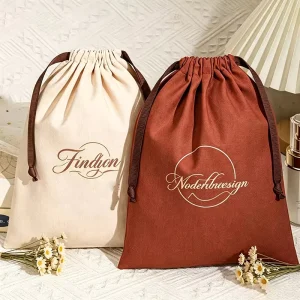 Promotional Big Drawstring Cotton Bags with Logo Jewelry Purse Gift Pouch Shoes Bag Dust Bag Pouch for Girls Handbags Packaging