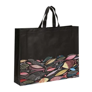 Promotional Clothing Advertising Recyclable Non-woven Fabric Fashion Shopping Bag with Customizable Color and Logo