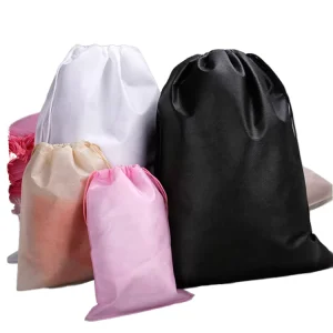 Promotional Eco Friendly Custom Logo Non Woven Drawstring Dust Bag for Shoes Toys