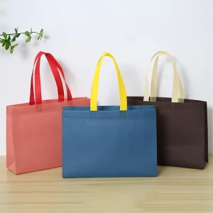 Promotional Reusable Non Woven Grocery Tote Bags Custom Logo Printed Eco Shopping Bag Bulk
