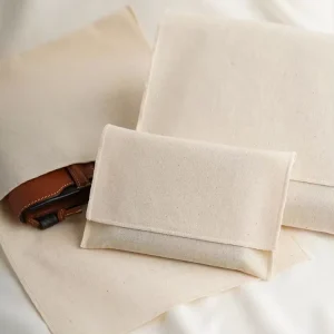 Purse Dust Bag High Quality Custom Logo Printing Cotton Linen Envelope Pouch Baby Clothes Shoe Storage Flap Dust Bag