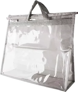 Pvc Zipper Dust Bag Covers for Handbags Clear Purse Storage for Handbag Storage Case
