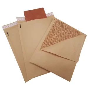 RTS 100% Kraft Honeycomb Paper Recyclable Shockproof Mailer for Cosmetic Packaging Mascara & Skin Care Shipping