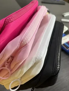 RTS NO MOQ S M L XL Size Waterproof Nylon Travel Makeup Pouch Durable Resin Zipper Women Girls Travel Nylon Cosmetic Storage Bag