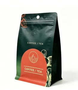 Ready to Ship Kraft Paper Coffee Bag Resealable Zipper Stand up Pouch Degassing Valve for Supermarket Coffee Bean Tea Low MOQ