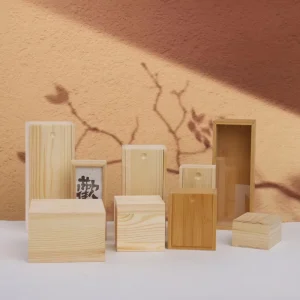 Rectangle Handmade Elegant Bamboo Box Engraved Sliding Lid Customizable Natural Color Gift Storage Jewelry
