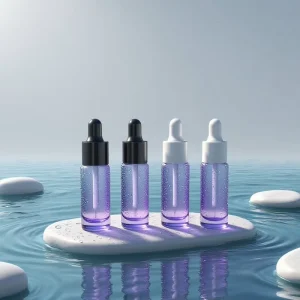Recyclable 10ml Glass Eye Cream Dropper Bottles Screen Printed Custom Logo Small Sample Essence Oil Bottles for Eye Essential