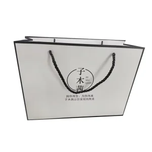 Recyclable Biodegradable Europe Shopping Clothing Packaging Luxury Gift Custom Paperboard Bags Ribbon Handle Custom Logo Small