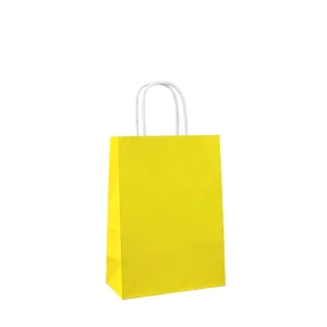 Recyclable Biodegradable Kraft Paper Bags Hand Length Handle Custom Logo Color Options Eco Friendly Durable Clothing Gift