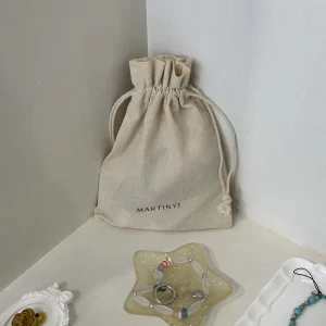 Recyclable Custom Colors Available Canvas Cotton Pouch Brand Logo for Dust Storage Gift Bag Eco Friendly Drawstring Bag