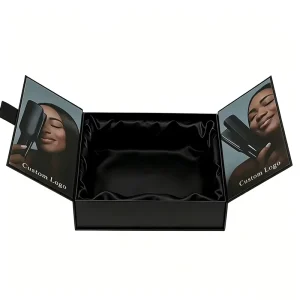 Recyclable Custom Magnetic Beauty Makeup Box Luxury Rigid Cardboard Double Door Cosmetic Packaging Gift Boxes