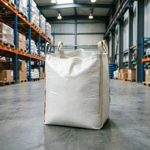 Recyclable Durable PP Jumbo Bag Easy Storage Flat Bottom Breathable FIBC Big Ton Bag 5:1 Safety Factor