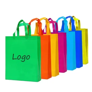 Recyclable Grocery Shopping Bag Green Non-Woven Folding Bag with Logo