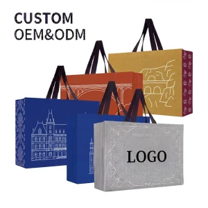 Recyclable Handle Custom Eco Friendly Reusable Nonwoven Shopping Bag with Logo ODM OEM Logo Non Woven Bags
