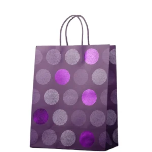 Recyclable Kraft Paper Gift Bag with Flexiloop Handle for Clothing & Shoes Custom Logo Flexo Printing Packaging