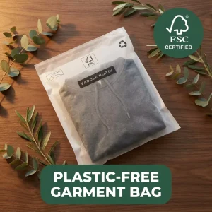 Recyclable Luxury Glassine Bag for Clothing Plastic Free Apparel Packaging Biodegradable for Certified Garment Pouch USA Bulk
