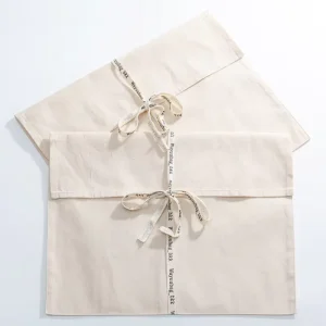 Recyclable Natural 100% Eco Friendly Beige Cotton Drawstring Bag With Logo Brand Printed for Gift Small Dust Pouch Custom