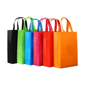 Recyclable Non Woven Packaging Bag Custom Logo Silk Screen Printed for Supermarket