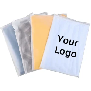 Recyclable PE Frosted T Shirt Zipper Top Packaging Bags for Clothing & Shipping Customizable Size & Logo Factory Direct Sales