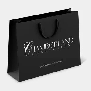 Recyclable Paperboard Gift Paper Bag with Custom Logo for Luxury Clothing and Cosmetic Packaging