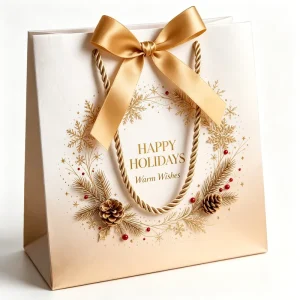 Recyclable Paperboard Gift Tote Bag With Rope Handles Eco Friendly Custom Printed Shopping Paper Bag for Business