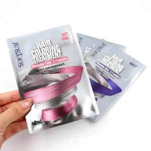 Recycle Custom Printing Plastic Laminated Hair Shampoo and Conditioner Packaging Sachet Pouch Bag