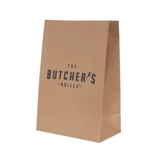 Recycle Customized Shopping Paper Bag White brown Kraft Paper Food Take Away Paper Bag with logo