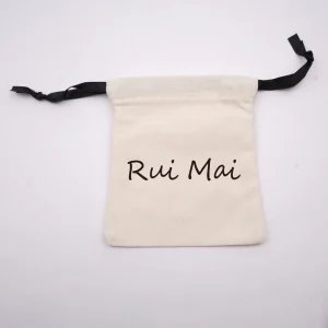 Recycle Organic Cotton Small Canvas Hemp Fabric Gift Drawstring Dust Bag Jewelry Packaging Pouch Bags