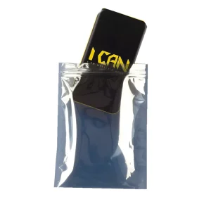 Recycle Small Two Pockets Clear Self Adhesive Tape ESD Anti Static Shielding Electronics Packaging Plastic Bag