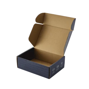 Recycled Cardboard Packaging Shipping Large Kraft Custom Logo Corrugated Mailer Box with Embossed Glossy Lam