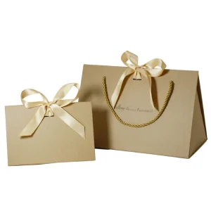 Recycled Custom Cardboard Luxury Gift Paper Bags and Boxes with Twisted Handles for Shopping and Promotion Custom Logo