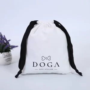 Recycled Dust Bag Cotton Drawstring Shoe Bag Muslin Calico Customized Logo Promotion Drawstring Bag