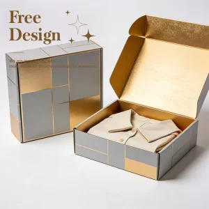 Recycled Eco-Friendly Waterproof Matte Corrugated Mailer Boxes Sponge Lining Custom Size Flat Packaging Color Logo Options Gift