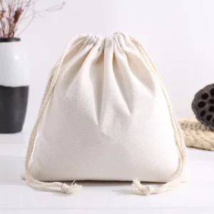 Recycled Factory Dust Bag Custom Eco Friendly Cotton Canvas Drawstring Bag with Printed Logo Promotional Gifts