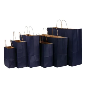 Recycled Kraft Luxury Shopping Bags Heavy Duty Quality In Stock Multi Sizes Christmas Retail Ecommerce Exhibition Personalized