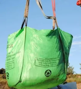 Recycled PP FIBC Jumbo Ton Container Big Bag 500 kg 800 kg PET Capacity Feeds Super Maxi Sacos Container Woven Construction Bag