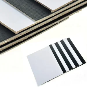 Recycled Pressed Cardboard Sheets Laminated Grey Chip Board 1/S Printed Black Board with Grey Back