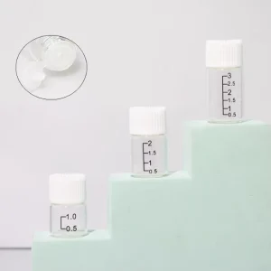 Refillable Perfume Essential Oil Glass Bottle 1ml 2ml 3ml Mini Sample Vial with Inner Plug and Screw Cap