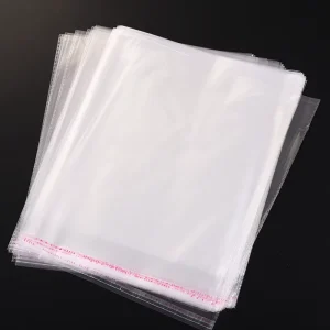 Resealable Clear Self Sealing Adhesive OPP Plastic Bags with Custom Logo Printing Recycled Materials for Shoes and Socks Packaging