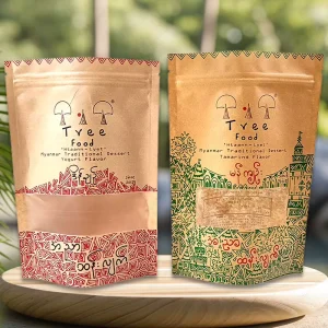 Resealable Compostable Paper Bolsas Bag Zipper Coffee Plastic Tea Printed Kraft Candy Stand up Pouch for Food