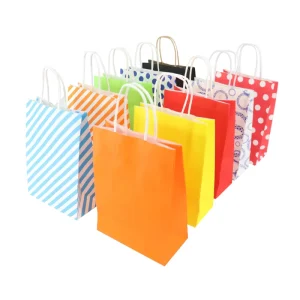 Restaurant Fast Food Grade Paper Bag Biodegradable Takeaway Shopping Custom Printed Logo Brown Black Kraft Paper Bag With Logo