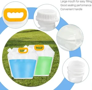 Reusable Clear 5 Liter Transparent Gallon Sport Plastic Water Foldable Outdoor Camping Hiking Storage Water Bag