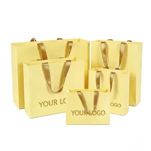Reusable Colorful Printing Clothing Gift Cardboard Carrier Paper Packaging Bag Mall Shopping Bags with Handle
