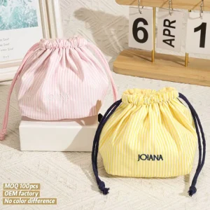 Reusable Custom Logo Printed Cotton Dust Bag for Shoe Organic Cotton Muslin Drawstring Pouch