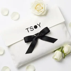 Reusable Eco-Friendly Cotton Envelope Lingerie Clothes Handbag Wallet Storage Bag with Ribbon Custom Logo Envelope Dust Bag