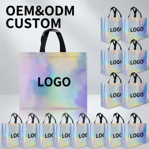 Reusable Non Woven Shopping Tote Bag Custom Printed Eco Carry Bag for Supermarket Boutique Exhibition Daily Retail