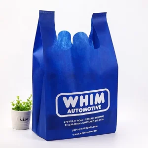 Reusable Non Woven Vest Style Shopping Bag T Shirt Carry Delivery Takeout Bag for Retail Supermarket Shopping Mall