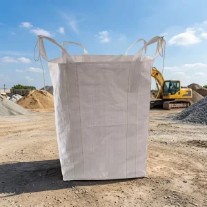 Reusable Tubular FIBC Full Opening Flat Base Half Hanging Loop Tear Resistant Waterproof for Stone Material Packaging